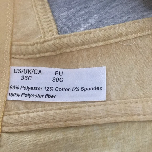 New NWT Mintreus Front Button Shaping Cup Adjustable Sport Front Snap Bra - 36C - Picture 3 of 3